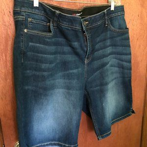 Liz Claiborne Blue Denim Bermuda Shorts, Size 20W